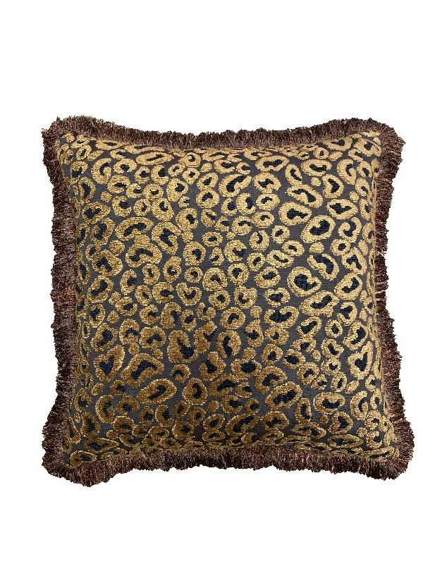 Velvet Pillows for a Touch of EleganceBolster Pillows for Sofa DecorationAccent Pillow Leopard Chenille