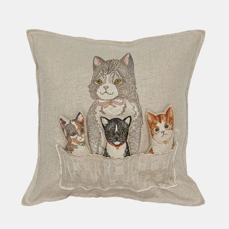 Kids Pillows with Fun DesignsSoft and Fluffy Pillows for Bedroom ComfortBasket of Kittens Square Pocket Pillow