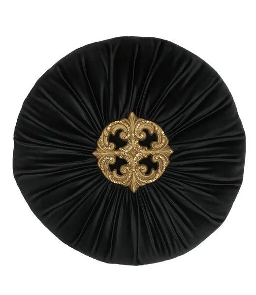 Soft and Fluffy Pillows for Bedroom ComfortSilk Pillows for Smooth Skin and HairDecorative Round Pillow Black Velvet Jeweled Medallion Soft and Fluffy Pillows for Bedroom ComfortSilk Pillows for Smooth Skin and HairDecorative Round Pillow Black Velvet Jeweled Medallion
