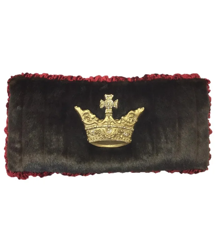 Kids Pillows with Fun DesignsFirm Pillows for Side SleepersLuxury Accent Pillow Faux Mink Rectangle with Large Jeweled Crown 27x14 Kids Pillows with Fun DesignsFirm Pillows for Side SleepersLuxury Accent Pillow Faux Mink Rectangle with Large Jeweled Crown 27x14