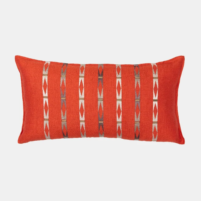 Kids Pillows with Fun DesignsSoft and Fluffy Pillows for Bedroom ComfortLaramie Stripe Vermilion Lumbar Pillow Kids Pillows with Fun DesignsSoft and Fluffy Pillows for Bedroom ComfortLaramie Stripe Vermilion Lumbar Pillow
