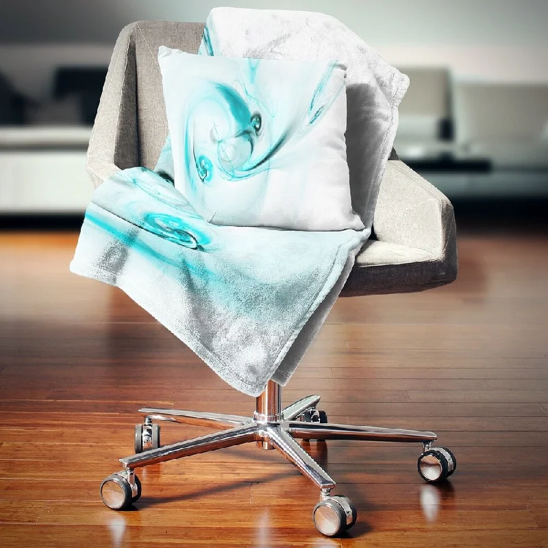 Queen - size blankets for standard - sized bedsDesignart 'Colored Smoke Light Blue' Abstract Throw Blanket Queen - size blankets for standard - sized bedsDesignart 'Colored Smoke Light Blue' Abstract Throw Blanket