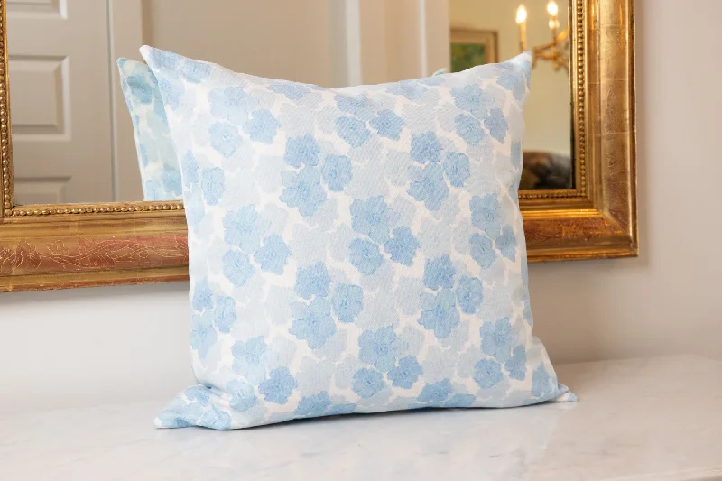 Travel Pillows for Long JourneysSoft and Fluffy Pillows for Bedroom ComfortTrois Fleurs Bleue Luxury Pillow Small Repeat Travel Pillows for Long JourneysSoft and Fluffy Pillows for Bedroom ComfortTrois Fleurs Bleue Luxury Pillow Small Repeat