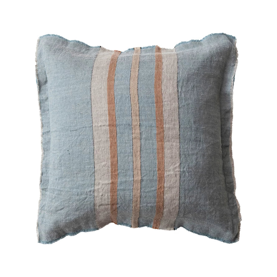 Travel Pillows for Long JourneysSoft and Fluffy Pillows for Bedroom ComfortWoven Linen Pillow With Stripes Travel Pillows for Long JourneysSoft and Fluffy Pillows for Bedroom ComfortWoven Linen Pillow With Stripes