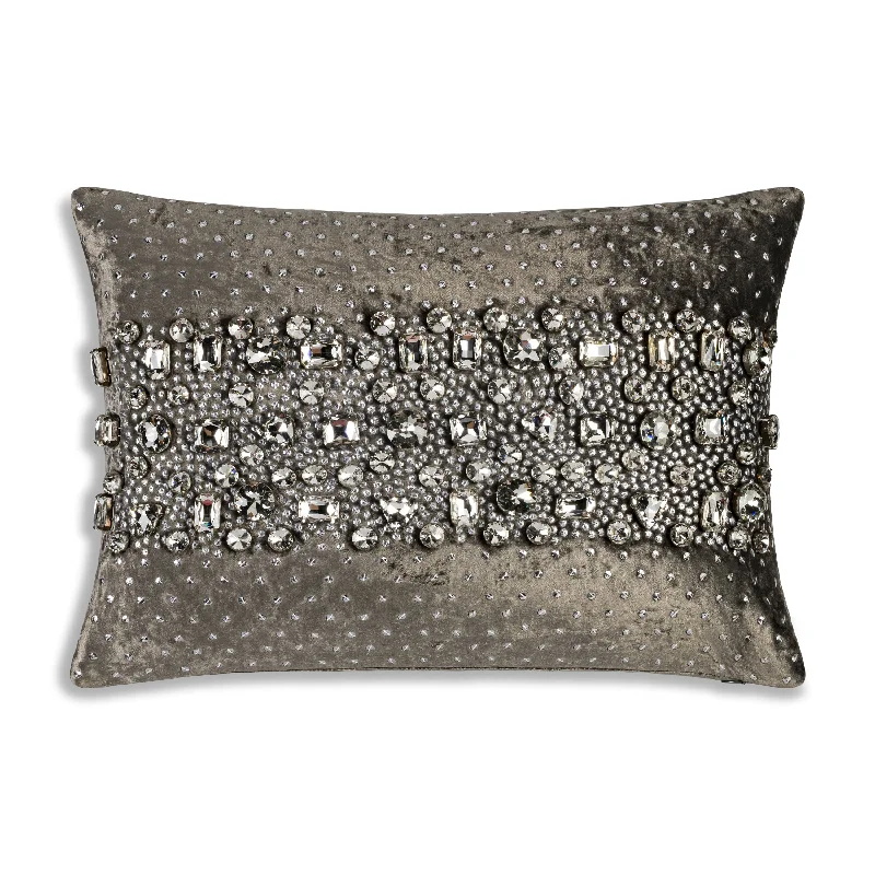 Silk Pillows for Smooth Skin and HairDown Alternative Pillows for Ethical ChoicesLola Bedazzled Crystal Steel Lumbar Pillow Silk Pillows for Smooth Skin and HairDown Alternative Pillows for Ethical ChoicesLola Bedazzled Crystal Steel Lumbar Pillow