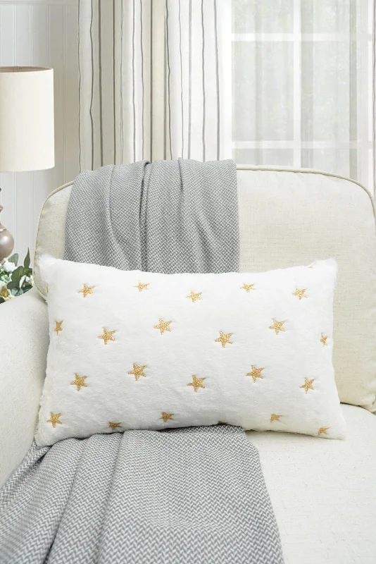 Hypoallergenic Pillows for Allergy SufferersPlush Pillows for a Cozy BedFluffy Gold Star Lumbar Pillow