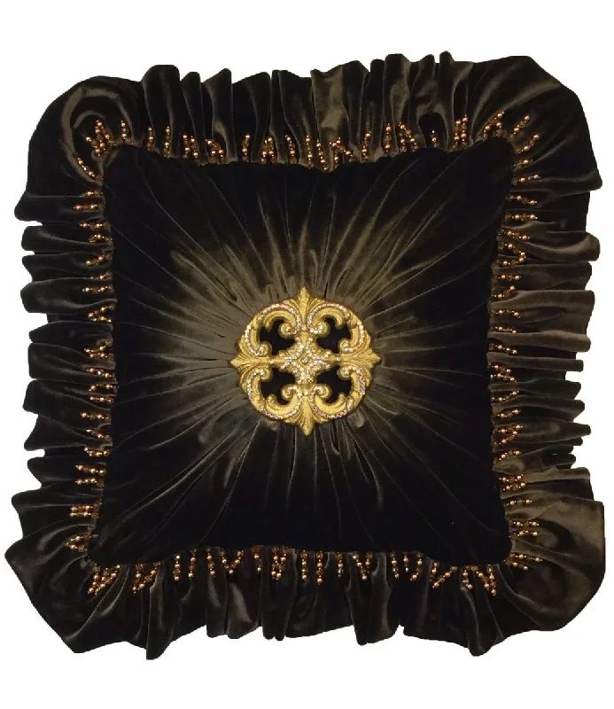 Adjustable Pillows for Customized ComfortPregnancy Pillows for Expectant MothersDark Chocolate Velvet Accent Pillow Jeweled Medallion 20x20 Adjustable Pillows for Customized ComfortPregnancy Pillows for Expectant MothersDark Chocolate Velvet Accent Pillow Jeweled Medallion 20x20