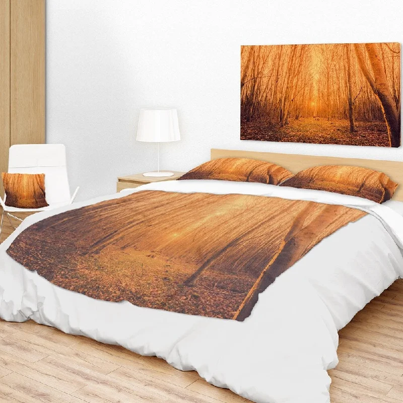 Synthetic fiber blend blankets for a budget - friendly choiceDesignart 'Sunrise in a Forest with Tall Trees' Landscape Photography Throw Blanket Synthetic fiber blend blankets for a budget - friendly choiceDesignart 'Sunrise in a Forest with Tall Trees' Landscape Photography Throw Blanket