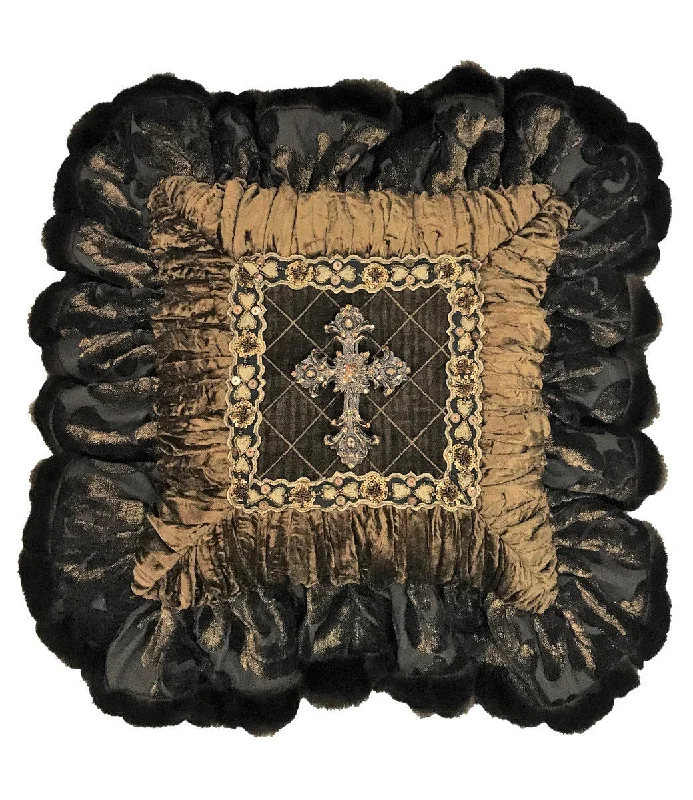 Memory Foam Pillows for Neck SupportCooling Pillows for Hot SleepersDecorative Pillow Chocolate Brown Ruffled with Jeweled Cross Memory Foam Pillows for Neck SupportCooling Pillows for Hot SleepersDecorative Pillow Chocolate Brown Ruffled with Jeweled Cross