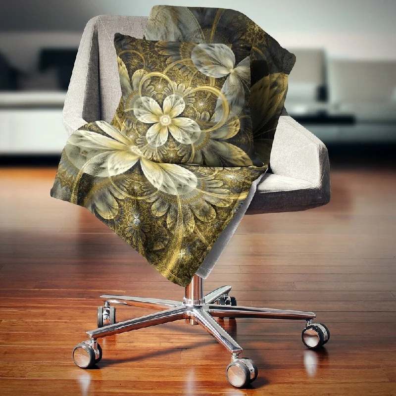 Cotton blankets for breathability and a lightweight feelDesignart 'Fractal Orange Yellow Flowers' Floral Throw Blanket Cotton blankets for breathability and a lightweight feelDesignart 'Fractal Orange Yellow Flowers' Floral Throw Blanket