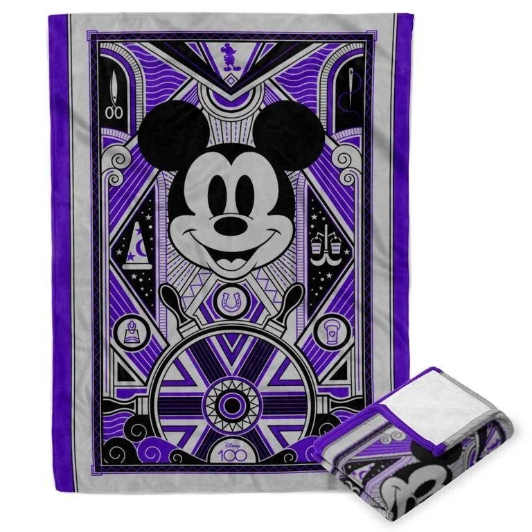 Chenille blankets with a thick and fuzzy textureDisney D100 Art Deco Silk Touch Throw Blanket Chenille blankets with a thick and fuzzy textureDisney D100 Art Deco Silk Touch Throw Blanket