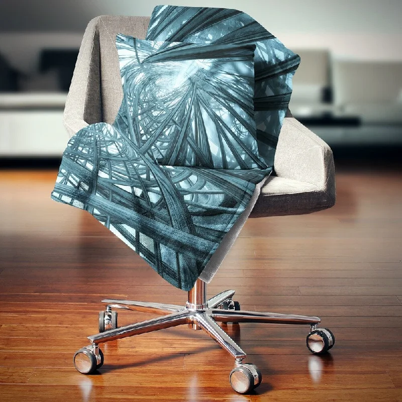 Rayon from bamboo blankets for a silky and breathable feelDesignart 'Fractal 3D Stripes Everywhere' Contemporary Throw Blanket Rayon from bamboo blankets for a silky and breathable feelDesignart 'Fractal 3D Stripes Everywhere' Contemporary Throw Blanket