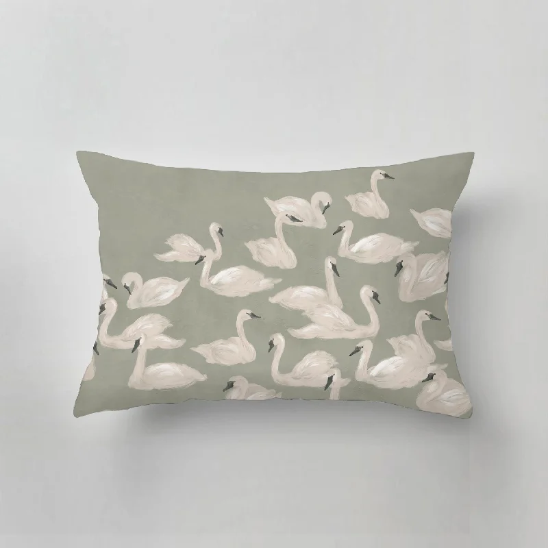 Kids Pillows with Fun DesignsKids Pillows with Fun DesignsIndoor Pillow - DANCING SWAN green Kids Pillows with Fun DesignsKids Pillows with Fun DesignsIndoor Pillow - DANCING SWAN green