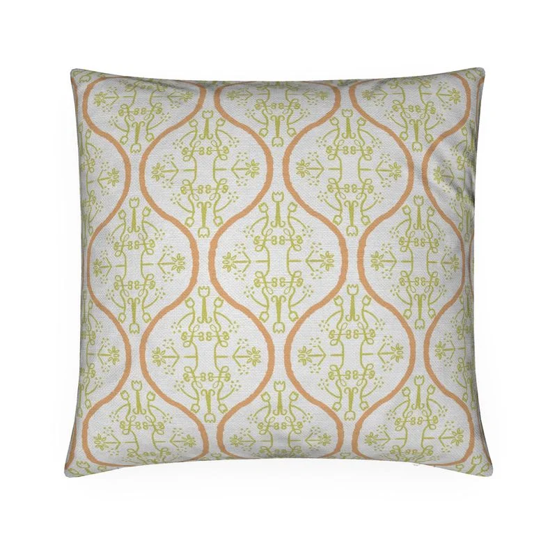 Round Pillows for Boho-Style InteriorsAdjustable Pillows for Customized ComfortWatercolor Damask Chartreuse & Orange Luxury Pillow Round Pillows for Boho-Style InteriorsAdjustable Pillows for Customized ComfortWatercolor Damask Chartreuse & Orange Luxury Pillow