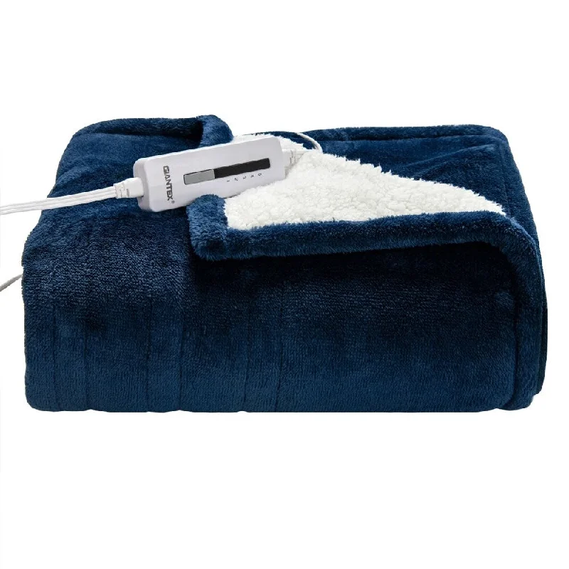 Queen - size blankets for standard - sized beds50" x 60" Electric Heated Throw Blanket Flush Blue Queen - size blankets for standard - sized beds50" x 60" Electric Heated Throw Blanket Flush Blue