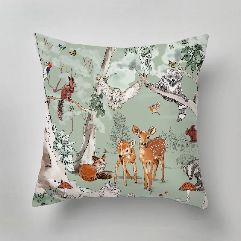 Velvet Pillows for a Touch of EleganceFirm Pillows for Side SleepersIndoor Pillow - MAGICAL FOREST Green Velvet Pillows for a Touch of EleganceFirm Pillows for Side SleepersIndoor Pillow - MAGICAL FOREST Green