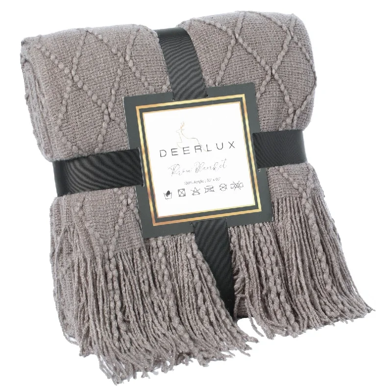 Bamboo fiber blankets with natural antibacterial propertiesDecorative Throw Blanket - 50x60in Soft Knit with Delightful Fringe Edges for a Sophisticated and Cozy Touch to Your Home Bamboo fiber blankets with natural antibacterial propertiesDecorative Throw Blanket - 50x60in Soft Knit with Delightful Fringe Edges for a Sophisticated and Cozy Touch to Your Home