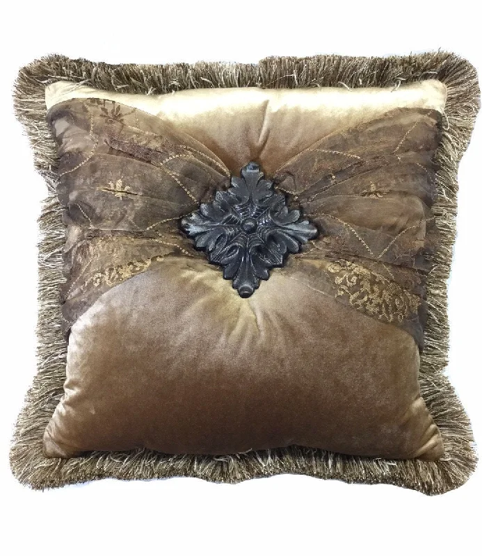 Lumbar Support Pillows for Car SeatsBolster Pillows for Sofa DecorationChampagne Gold Velvet And Organza Square Throw Pillow 19x19 Lumbar Support Pillows for Car SeatsBolster Pillows for Sofa DecorationChampagne Gold Velvet And Organza Square Throw Pillow 19x19