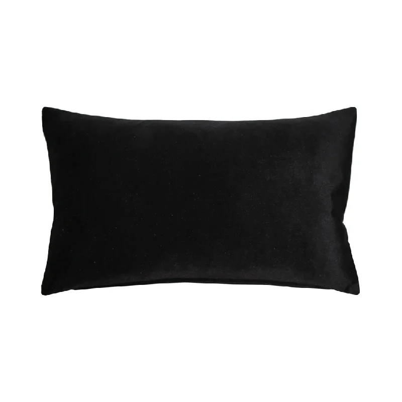 Back Support Pillows for Office ChairsCotton Pillows for Natural ComfortCast Black Velvet Accent Pillow