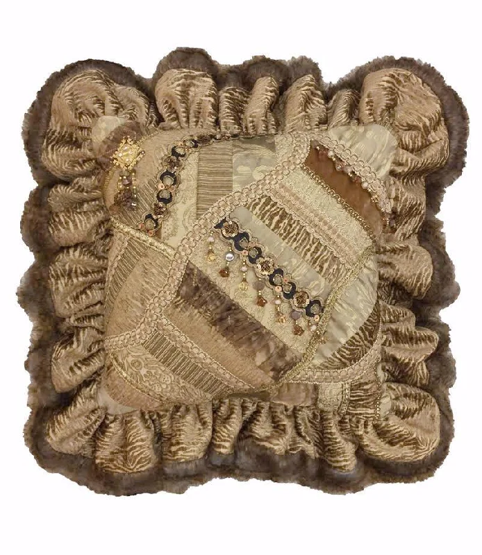 Square Pillows for Modern Home DecorRound Pillows for Boho-Style InteriorsDecorative Ruffled Pillow Champagne 20x20 (not including ruffle) Square Pillows for Modern Home DecorRound Pillows for Boho-Style InteriorsDecorative Ruffled Pillow Champagne 20x20 (not including ruffle)