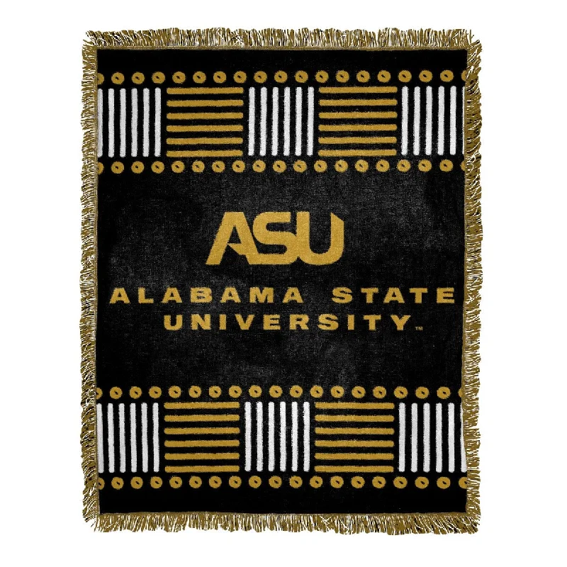Fleece blankets for a cozy and plush textureCOL 019 Alabama State Homage Jacquard Throw,46"x60"