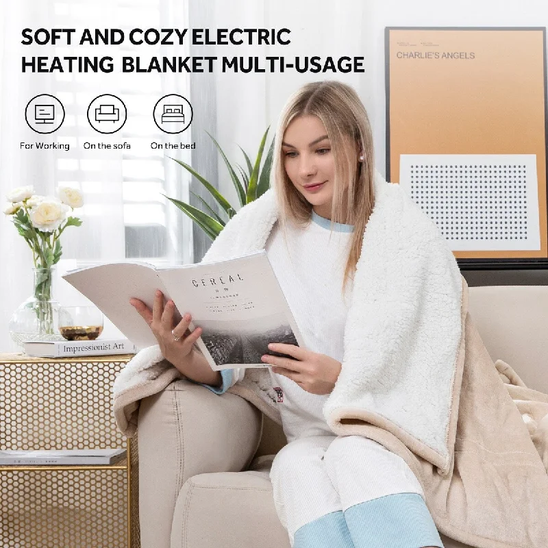 Rayon from bamboo blankets for a silky and breathable feelSEALY Heated Blanket Flannel Sherpa Rayon from bamboo blankets for a silky and breathable feelSEALY Heated Blanket Flannel Sherpa