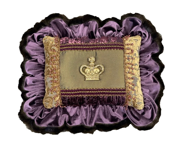 Round Pillows for Boho-Style InteriorsOrthopedic Pillows for Back Pain ReliefDesigner Accent Pillow Purple, Gold and Green with Jeweled Crown Round Pillows for Boho-Style InteriorsOrthopedic Pillows for Back Pain ReliefDesigner Accent Pillow Purple, Gold and Green with Jeweled Crown