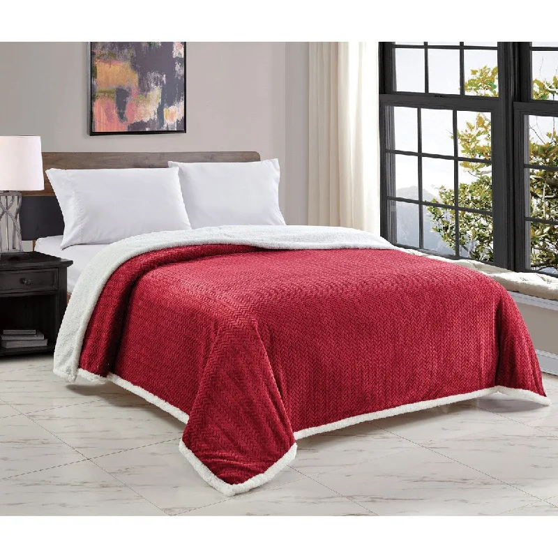 Mohair blankets with a unique sheen and softnessJacquard Sherpa Blanket King Burgundy Mohair blankets with a unique sheen and softnessJacquard Sherpa Blanket King Burgundy