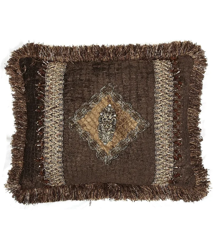 Firm Pillows for Side SleepersPregnancy Pillows for Expectant MothersDecorative Accent Pillow Chocolate Croc Chenille Embellished Rectangle 18x14 Firm Pillows for Side SleepersPregnancy Pillows for Expectant MothersDecorative Accent Pillow Chocolate Croc Chenille Embellished Rectangle 18x14