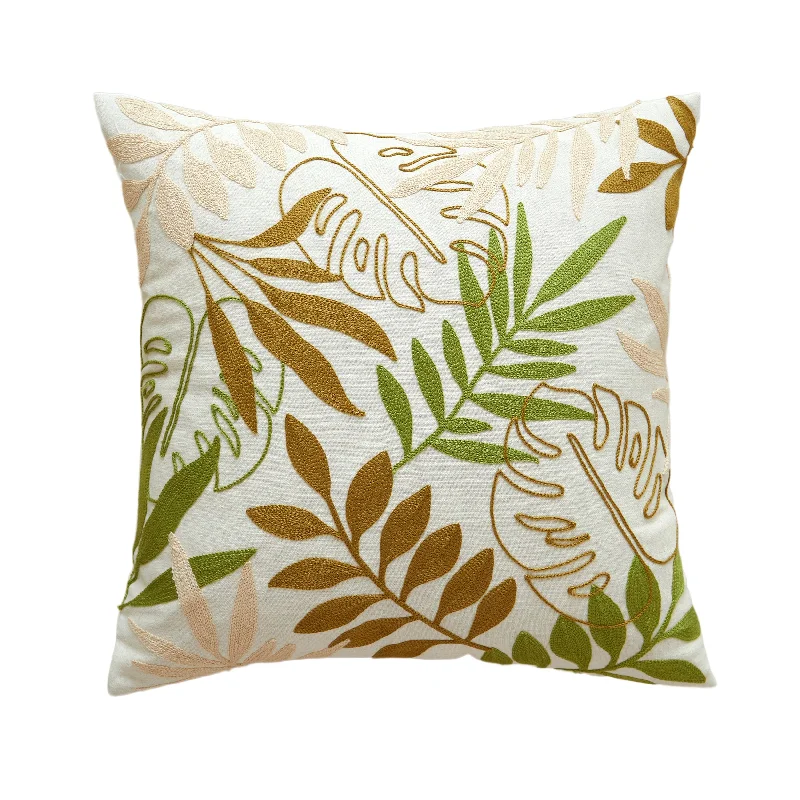 Decorative Pillows for Living Room MakeoverSquare Pillows for Modern Home DecorGreen and Brown Leaves Pillow Decorative Pillows for Living Room MakeoverSquare Pillows for Modern Home DecorGreen and Brown Leaves Pillow