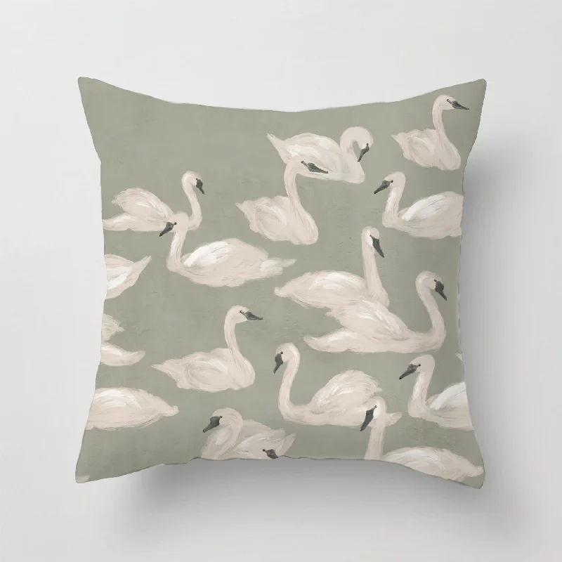 Adjustable Pillows for Customized ComfortCotton Pillows for Natural ComfortOutdoor Pillow - DANCING SWAN green Adjustable Pillows for Customized ComfortCotton Pillows for Natural ComfortOutdoor Pillow - DANCING SWAN green