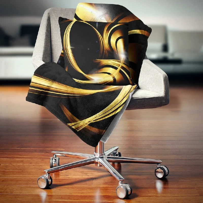 Silk blankets with a smooth and elegant touchDesignart 'Golden Abstract Warm Fractal Design' Abstract Throw Blanket Silk blankets with a smooth and elegant touchDesignart 'Golden Abstract Warm Fractal Design' Abstract Throw Blanket