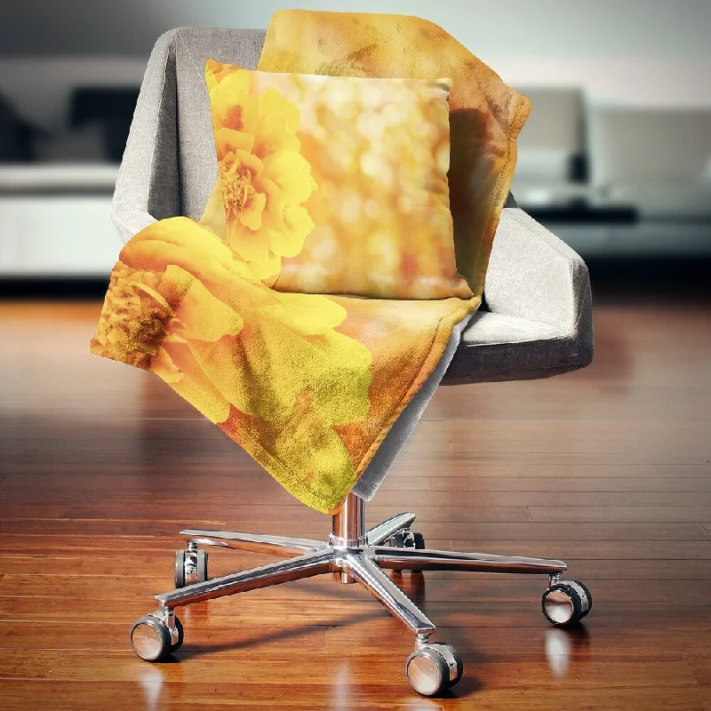 Acrylic blankets for a soft and affordable alternativeDesignart 'Beautiful Floral Yellow Background' Floral Throw Blanket Acrylic blankets for a soft and affordable alternativeDesignart 'Beautiful Floral Yellow Background' Floral Throw Blanket