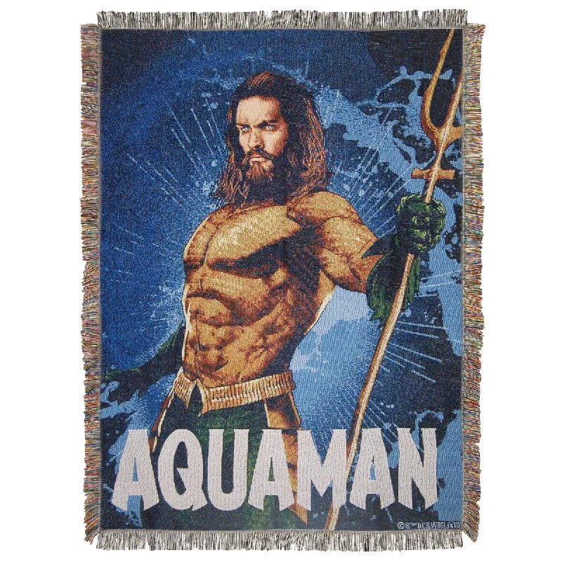 Queen - size blankets for standard - sized bedsAquaman Deep Waters Woven Tapestry Throw Queen - size blankets for standard - sized bedsAquaman Deep Waters Woven Tapestry Throw