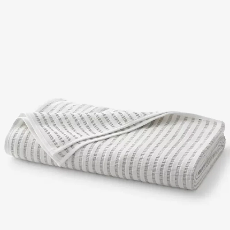 Mohair blankets with a unique sheen and softnessTwin Stripe Cotton Blanket Grey