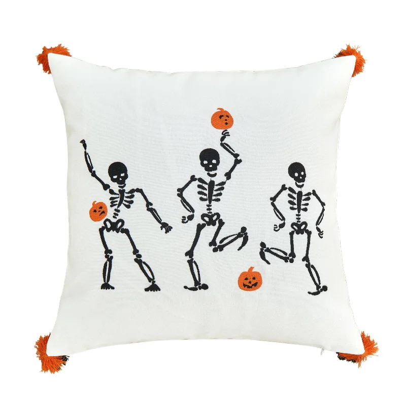 Travel Pillows for Long JourneysRound Pillows for Boho-Style InteriorsDancing Skeletons Fringe Pillow Travel Pillows for Long JourneysRound Pillows for Boho-Style InteriorsDancing Skeletons Fringe Pillow