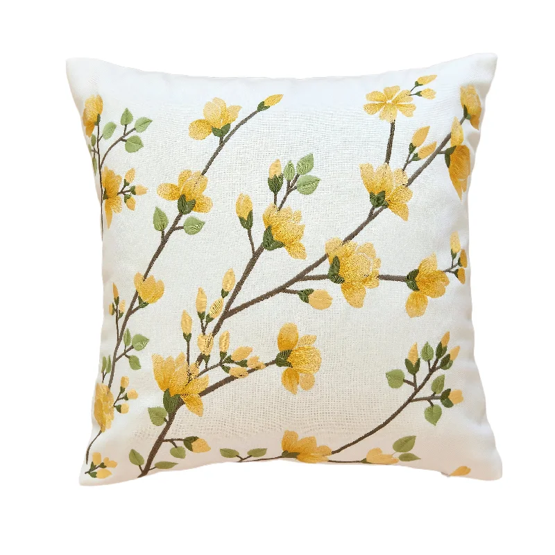 Orthopedic Pillows for Back Pain ReliefBolster Pillows for Sofa DecorationYellow Flower Branch Pillow Orthopedic Pillows for Back Pain ReliefBolster Pillows for Sofa DecorationYellow Flower Branch Pillow