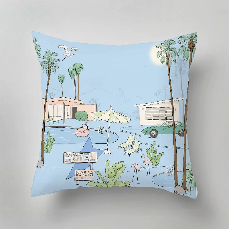Hypoallergenic Pillows for Allergy SufferersBolster Pillows for Sofa DecorationOutdoor Pillow - PALM SPRINGS azure Hypoallergenic Pillows for Allergy SufferersBolster Pillows for Sofa DecorationOutdoor Pillow - PALM SPRINGS azure