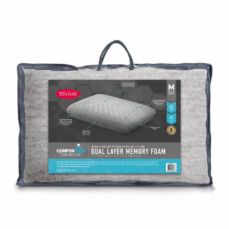 Pregnancy Pillows for Expectant MothersCotton Pillows for Natural ComfortComfortech Dual Layer Memory Foam Pillow - Medium Pregnancy Pillows for Expectant MothersCotton Pillows for Natural ComfortComfortech Dual Layer Memory Foam Pillow - Medium