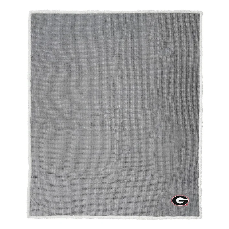 Queen - size blankets for standard - sized bedsGeorgia Subtle Waffle Sherpa Throw