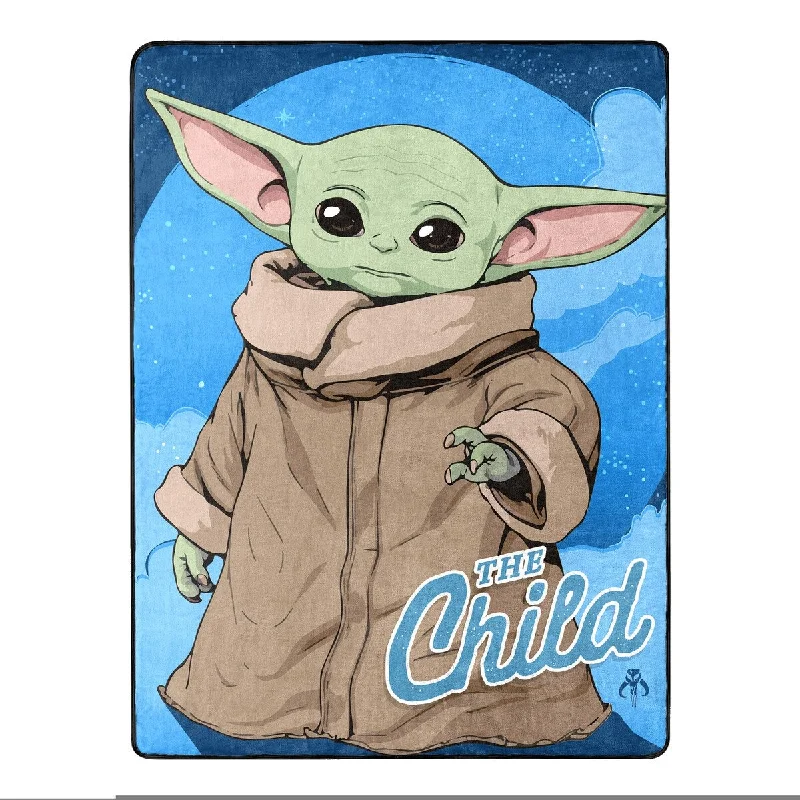 Cotton blankets for breathability and a lightweight feelMandalorian Moon Child