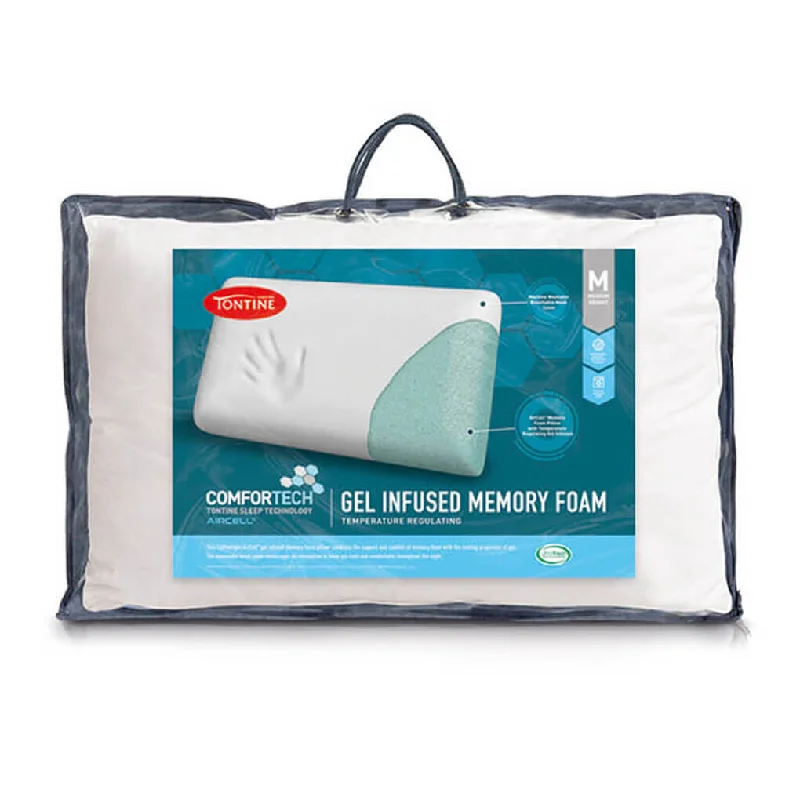 Down Alternative Pillows for Ethical ChoicesTravel Pillows for Long JourneysComfortech Gel Infused Memory Foam Pillow - Medium Height & Firm Down Alternative Pillows for Ethical ChoicesTravel Pillows for Long JourneysComfortech Gel Infused Memory Foam Pillow - Medium Height & Firm