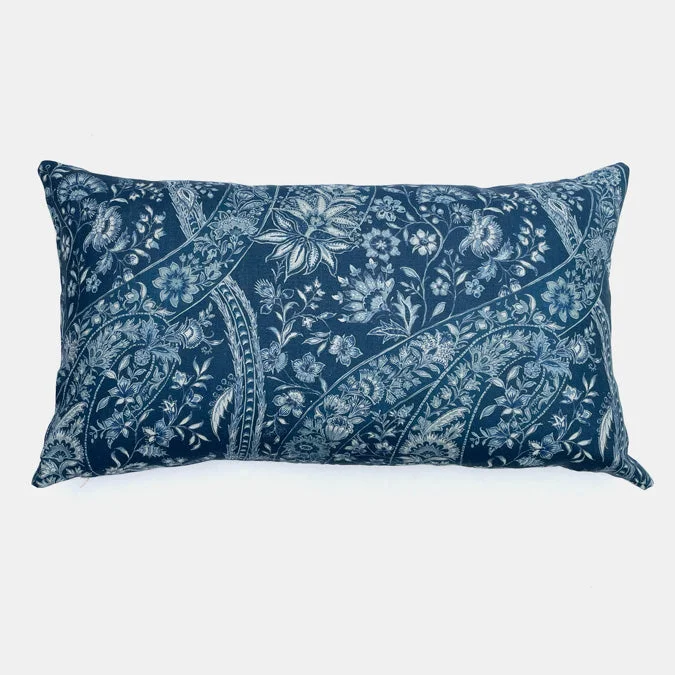 Velvet Pillows for a Touch of ElegancePlush Pillows for a Cozy BedIndigo Paisley Lumbar Pillow Velvet Pillows for a Touch of ElegancePlush Pillows for a Cozy BedIndigo Paisley Lumbar Pillow