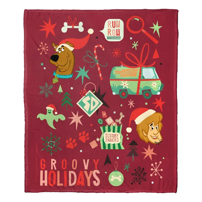 Chenille blankets with a thick and fuzzy textureWB- Scooby Doo Groovy Holidays Silk Touch Throw Chenille blankets with a thick and fuzzy textureWB- Scooby Doo Groovy Holidays Silk Touch Throw