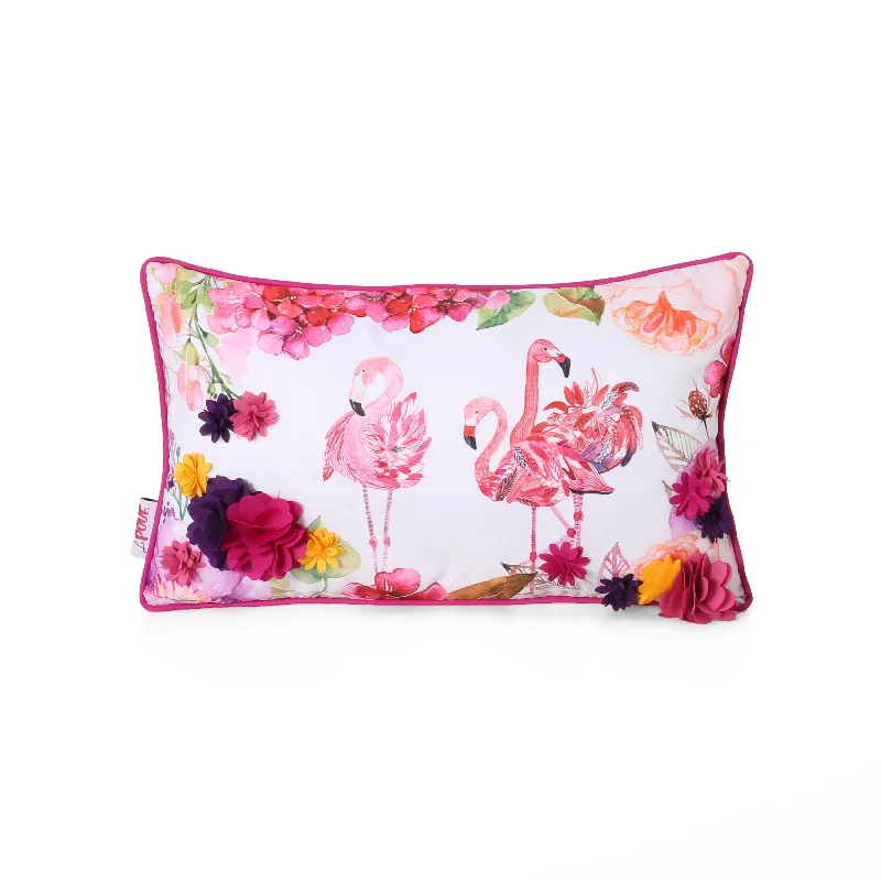 Back Support Pillows for Office ChairsFeather Pillows for a Luxurious SleepBeryl Modern Pillow Cover, Flamingos on Multicolor Floral Back Support Pillows for Office ChairsFeather Pillows for a Luxurious SleepBeryl Modern Pillow Cover, Flamingos on Multicolor Floral