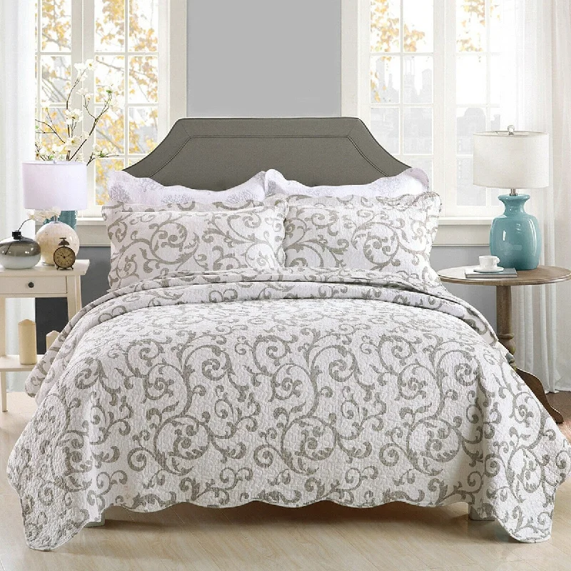 Microfiber blankets that are durable and easy to care for3 Pcs Cotton Bedspread Coverlet Set Printed Quilt King Size Dream