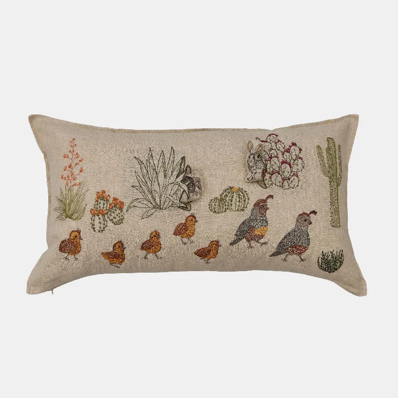 Cotton Pillows for Natural ComfortTravel Pillows for Long JourneysDesert Quail Crossing Lumbar Pocket Pillow Cotton Pillows for Natural ComfortTravel Pillows for Long JourneysDesert Quail Crossing Lumbar Pocket Pillow