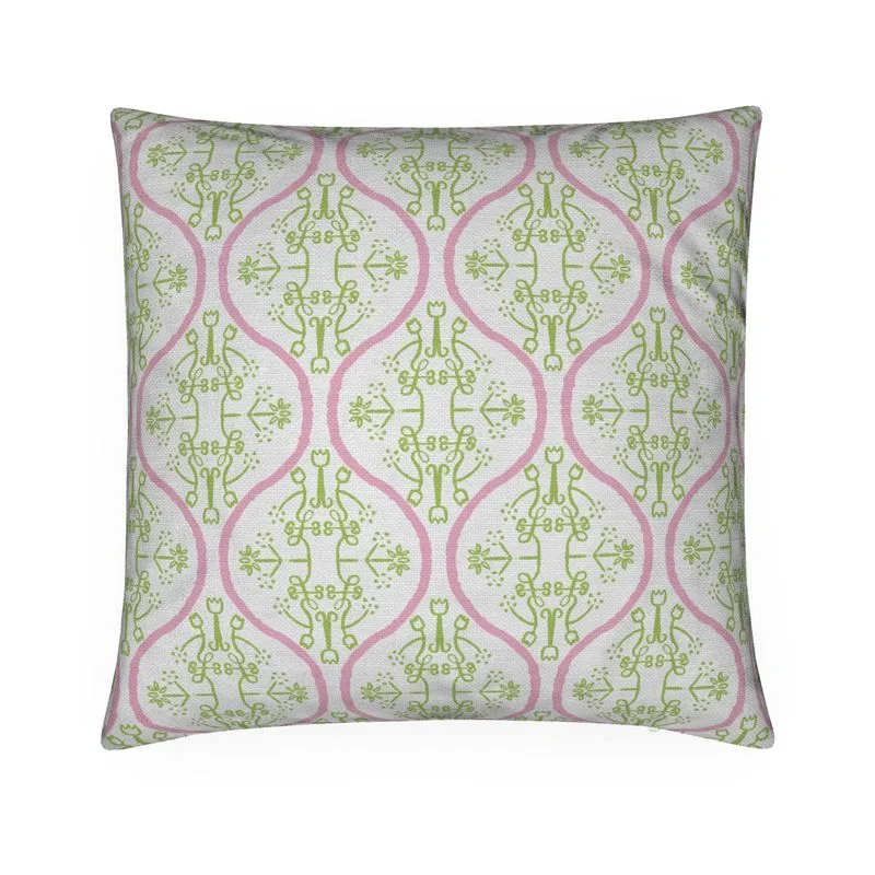 Orthopedic Pillows for Back Pain ReliefSquare Pillows for Modern Home DecorWatercolor Damask Pink & Green Luxury Pillow