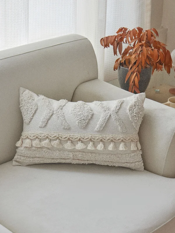 Hypoallergenic Pillows for Allergy SufferersCotton Pillows for Natural ComfortTufted and Tassel Ivory Pillow Hypoallergenic Pillows for Allergy SufferersCotton Pillows for Natural ComfortTufted and Tassel Ivory Pillow