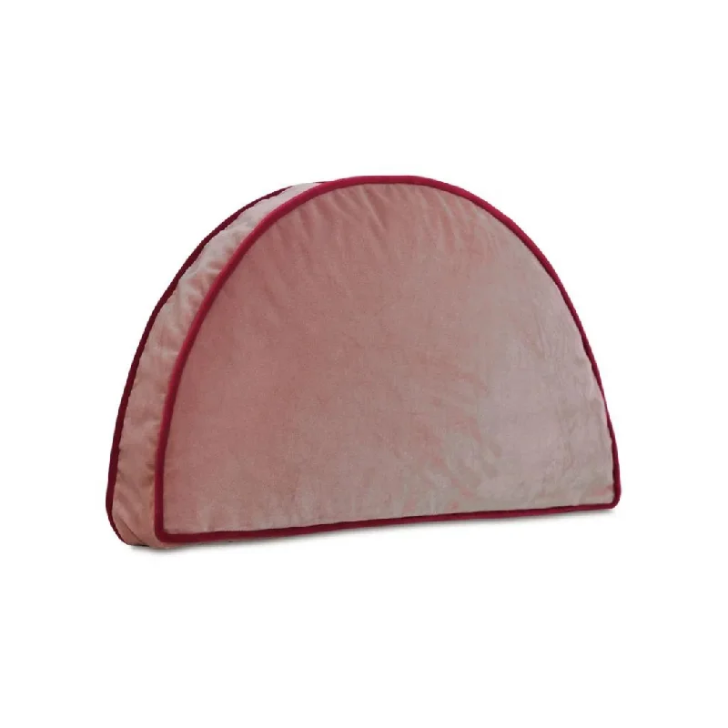 Down Alternative Pillows for Ethical ChoicesTravel Pillows for Long JourneysUma Pink Velvet Demilune Decorative Pillow Down Alternative Pillows for Ethical ChoicesTravel Pillows for Long JourneysUma Pink Velvet Demilune Decorative Pillow